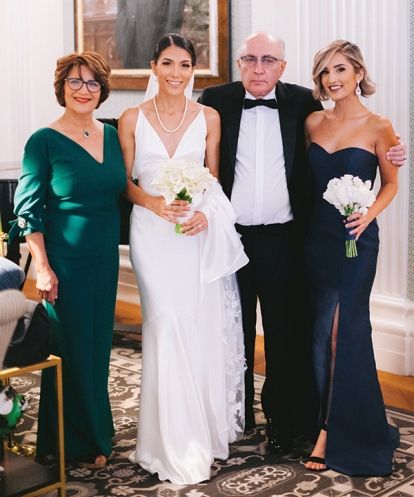 Mary Kabir-Seraj Bischoping and family on her wedding day