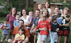 A group of alums gathered at Marylou Brown Houston’s house in July in Denver, Colo.