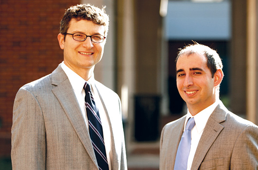 Professor Michael Gilbert and co-author and third-year student Benjamin Aiken