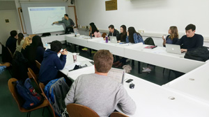 Uri Gabai teaches UVA Law students at Tel Aviv University