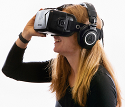 Woman with VR set