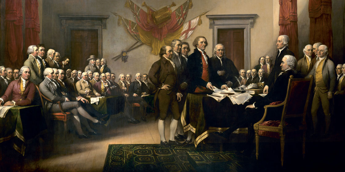 The signing of the Declaration of Independence