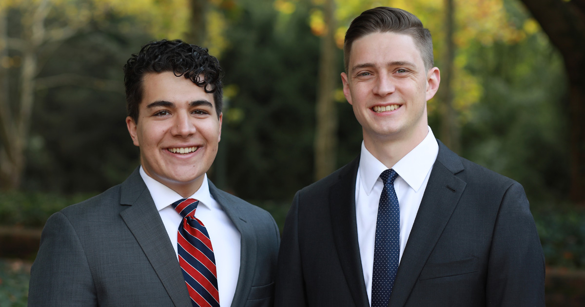 Michael Patton ’22 and Chris Baldacci ’22