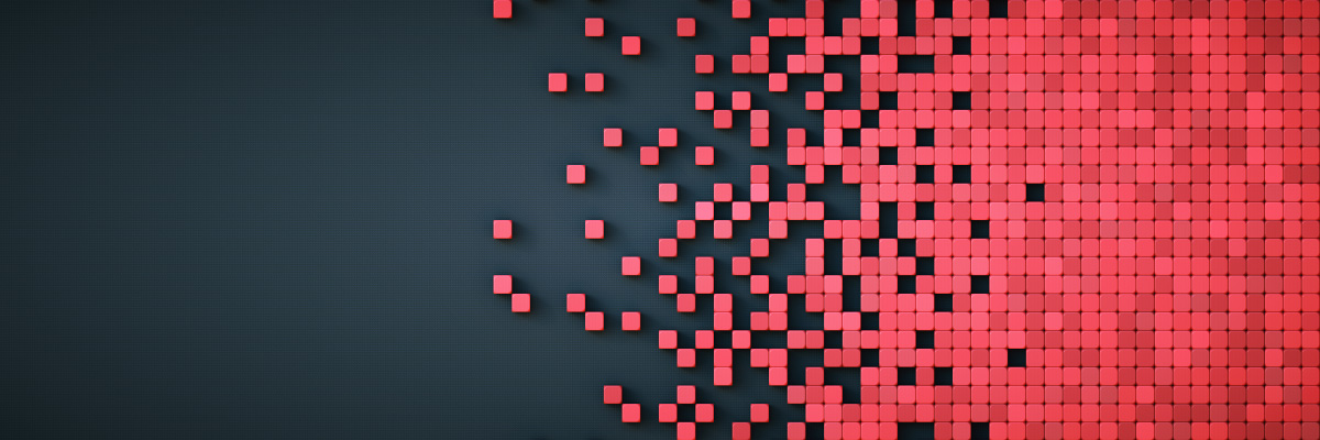 Graphic of red cubes