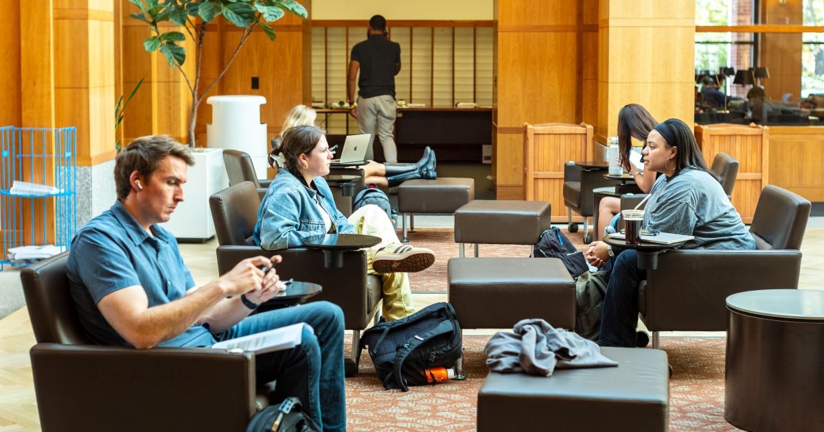 Students in Scott Commons