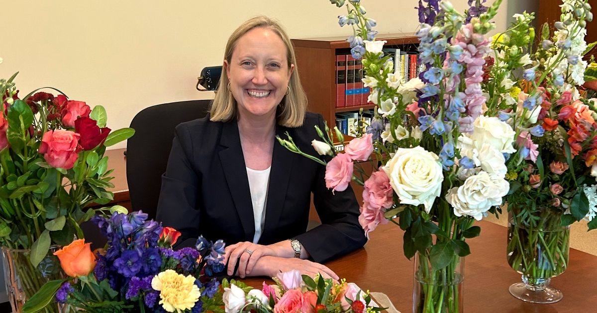 Leslie Kendrick and flowers
