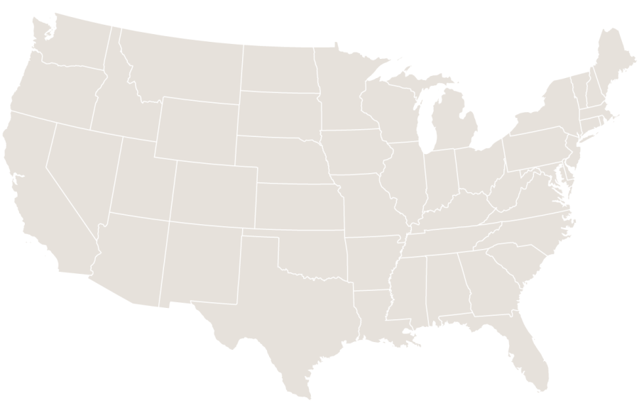 U.S. lower 48 map