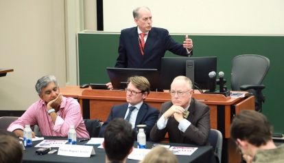 Lee Buchheit (standing), Mitu Gulati, Pierre Hugues-Verdier, Paul B. Stephan