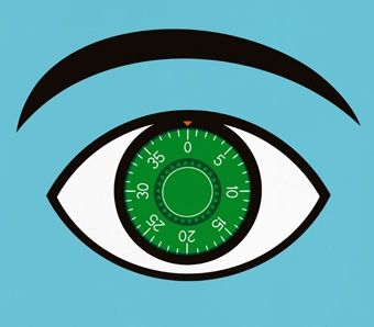 Combination lock eyeball