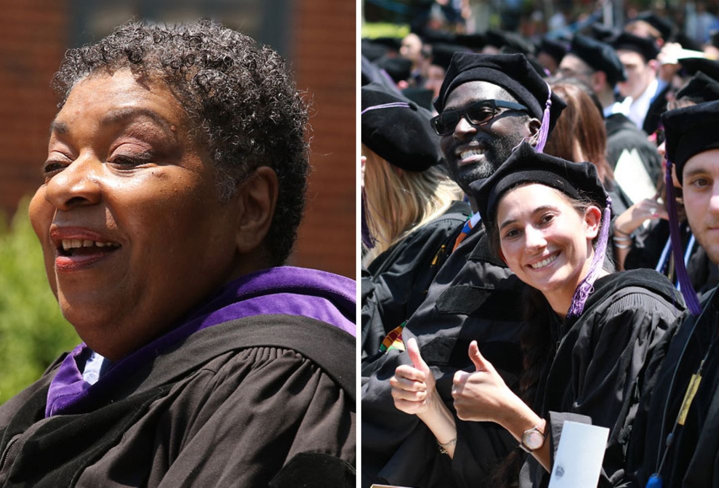 Commencement speaker Linda Howard ’73, vice president for legal at Landmark Worldwide, told the graduating Class of 2019 that standing for something is a powerful approach to life. 