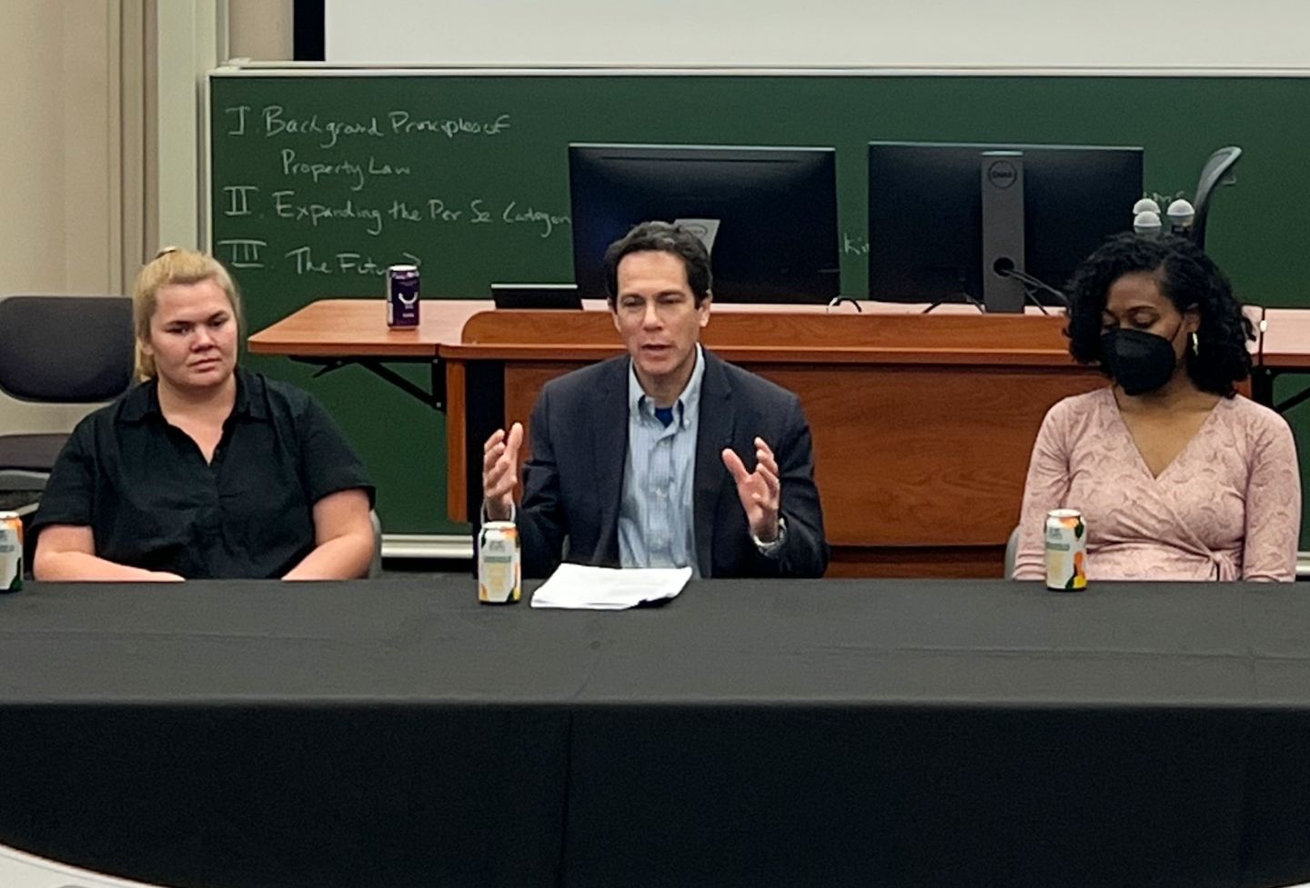Megan Lemon ’26, Professor Cale Jaffe ’01 and Irène P. Mathieu