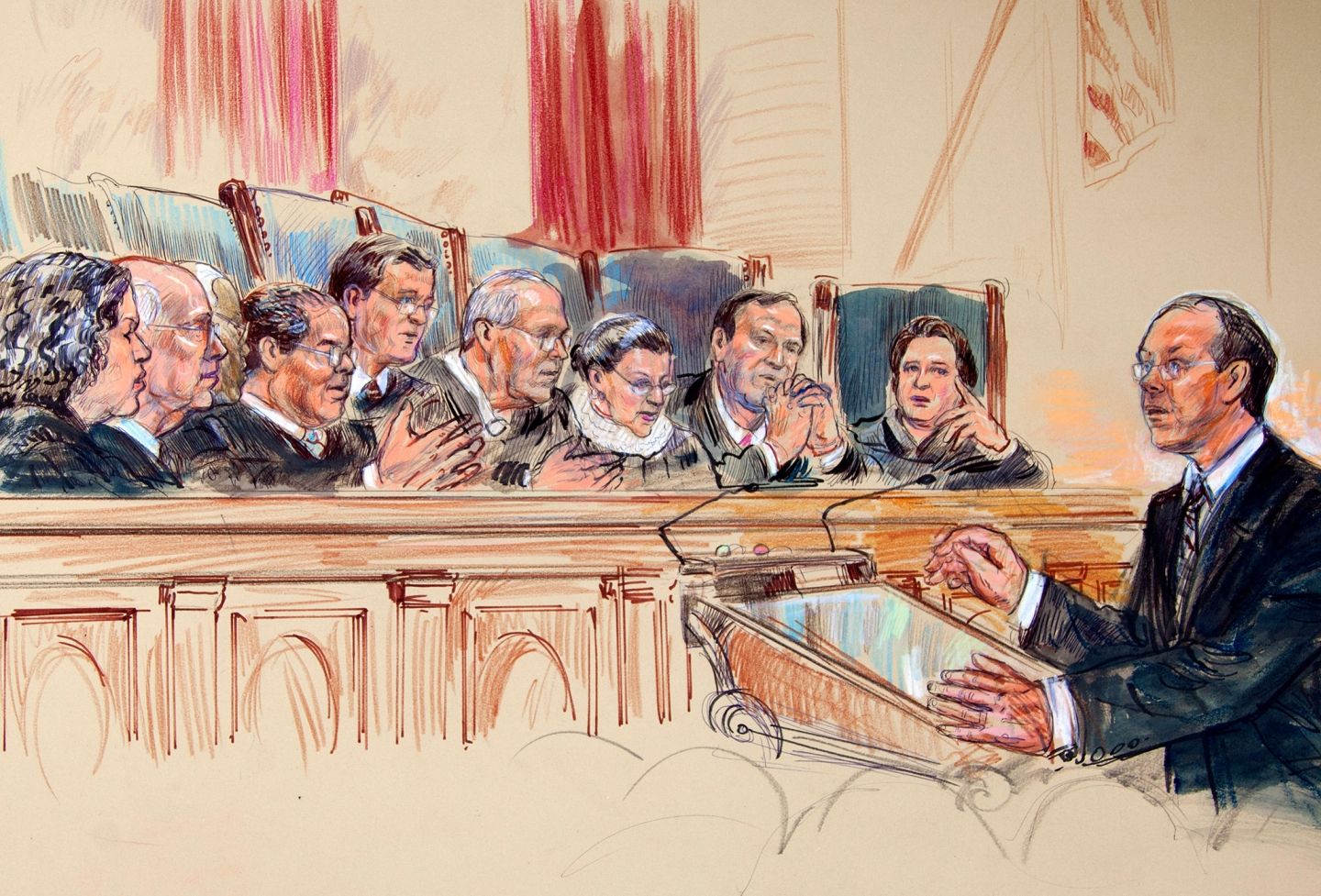Paul Clement SCOTUS illustration