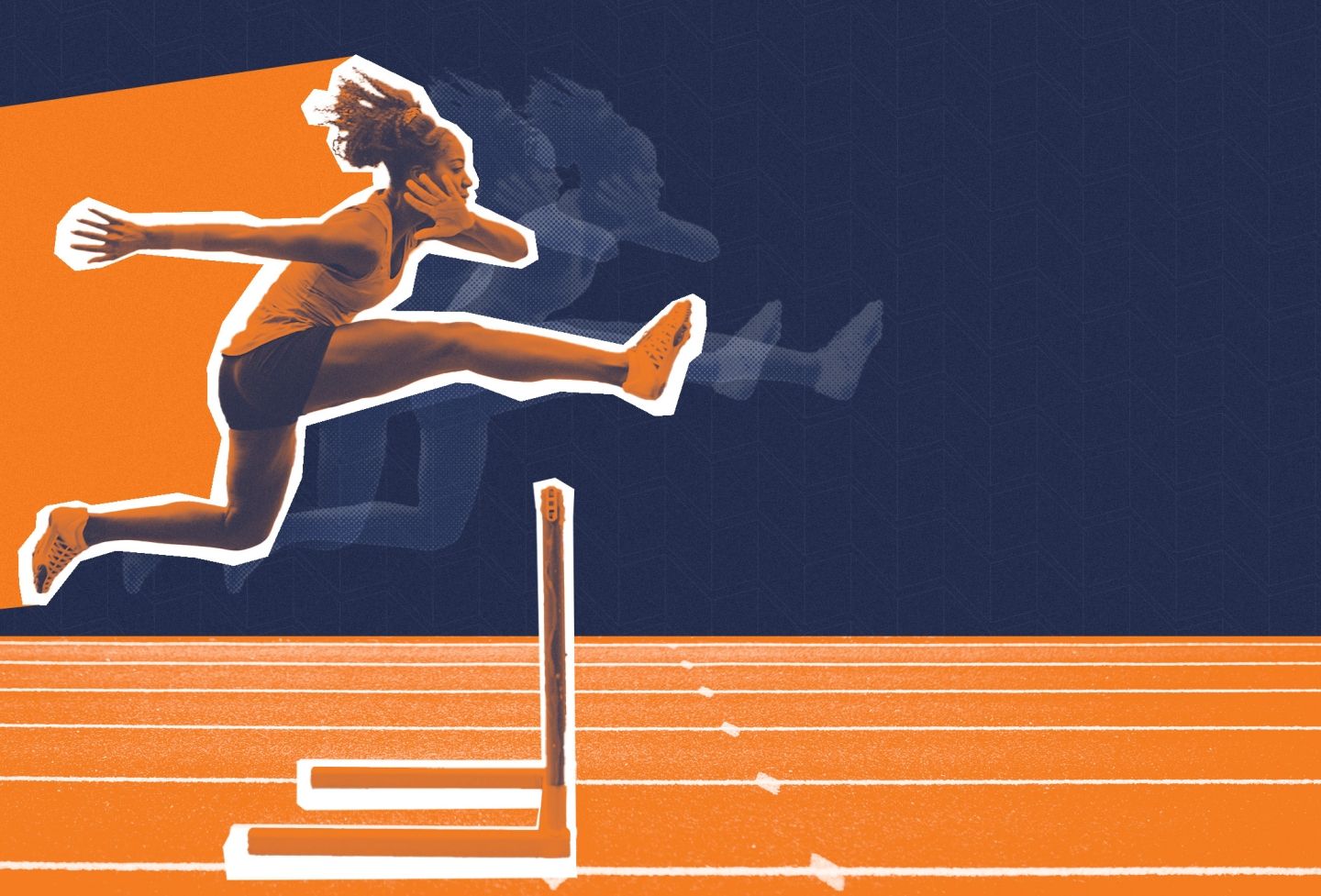 Illustration of track runner