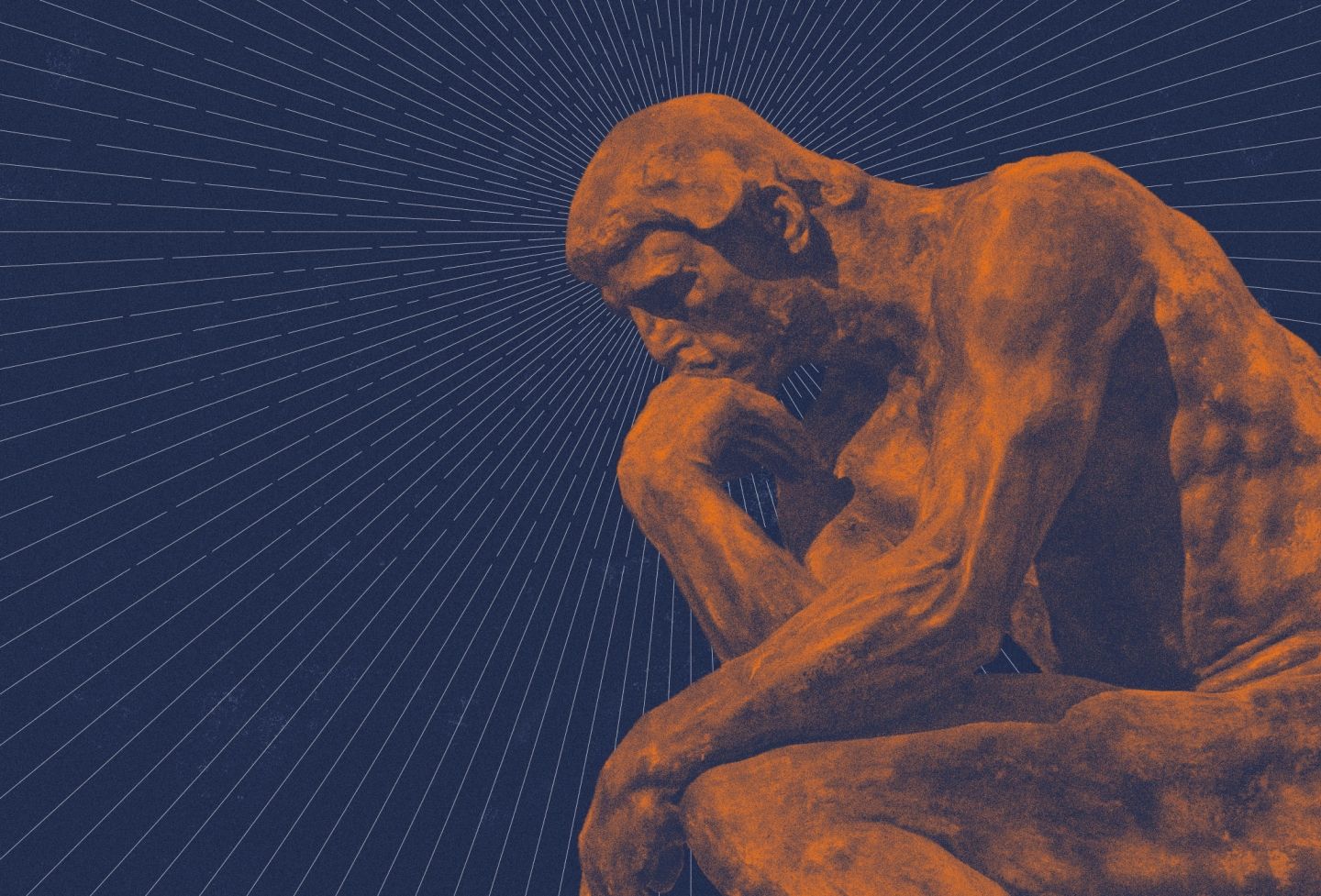 The Thinker statue illustration