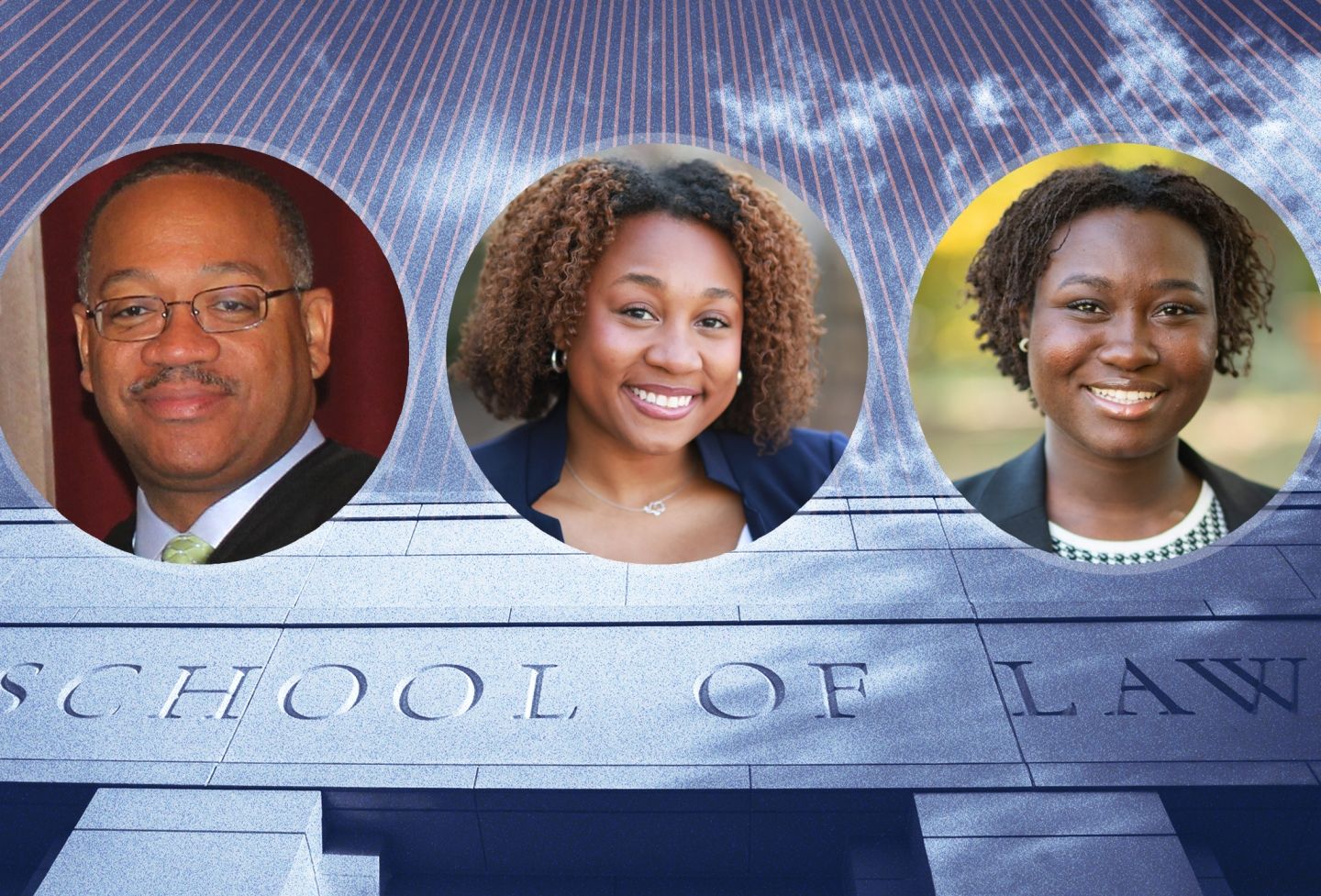 S. Bernard Goodwyn ’86, Laura-Louise Rice ’25 and Shelby Singleton ’25