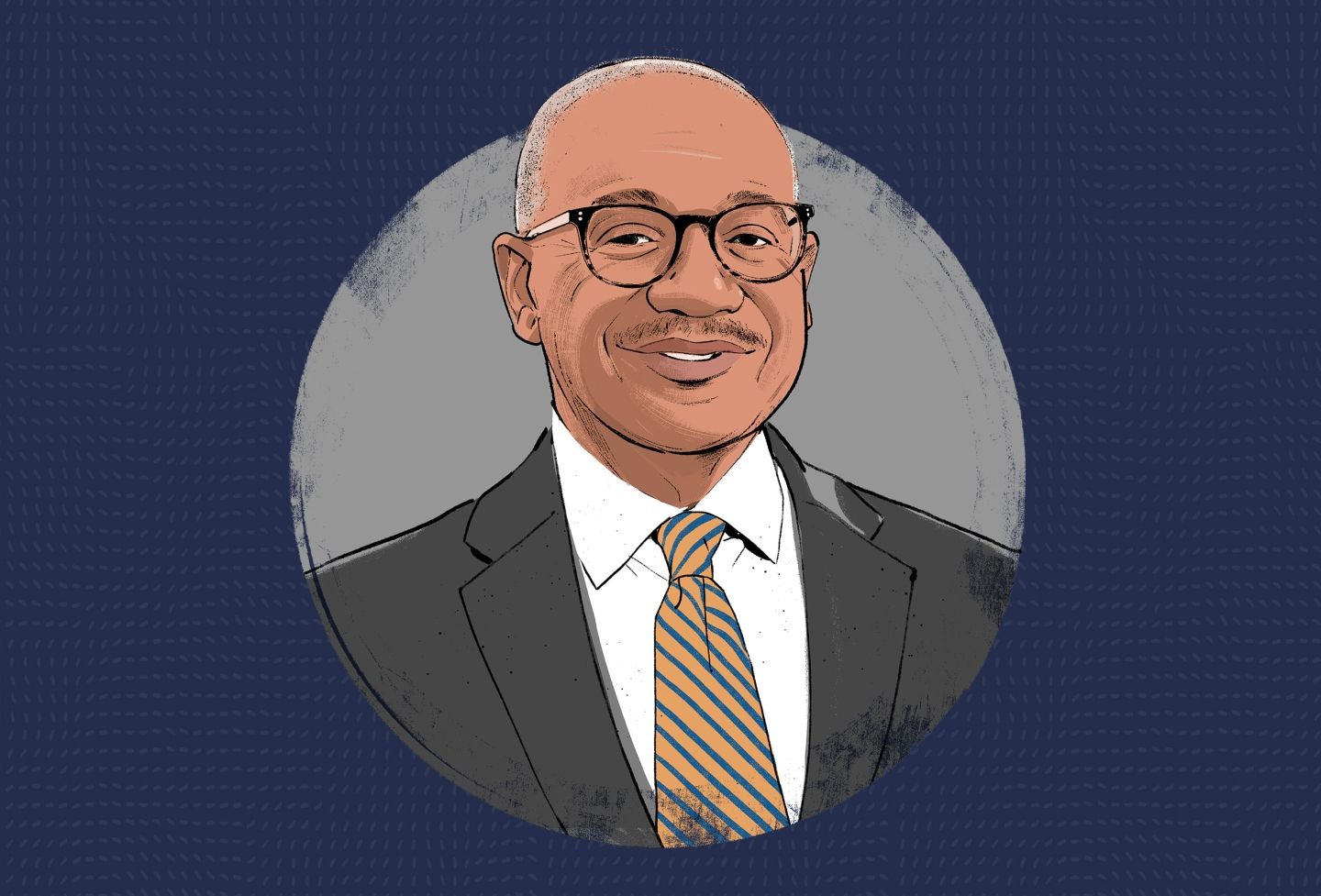 Illustrated Portrait of S. Bernard Goodwyn ’86