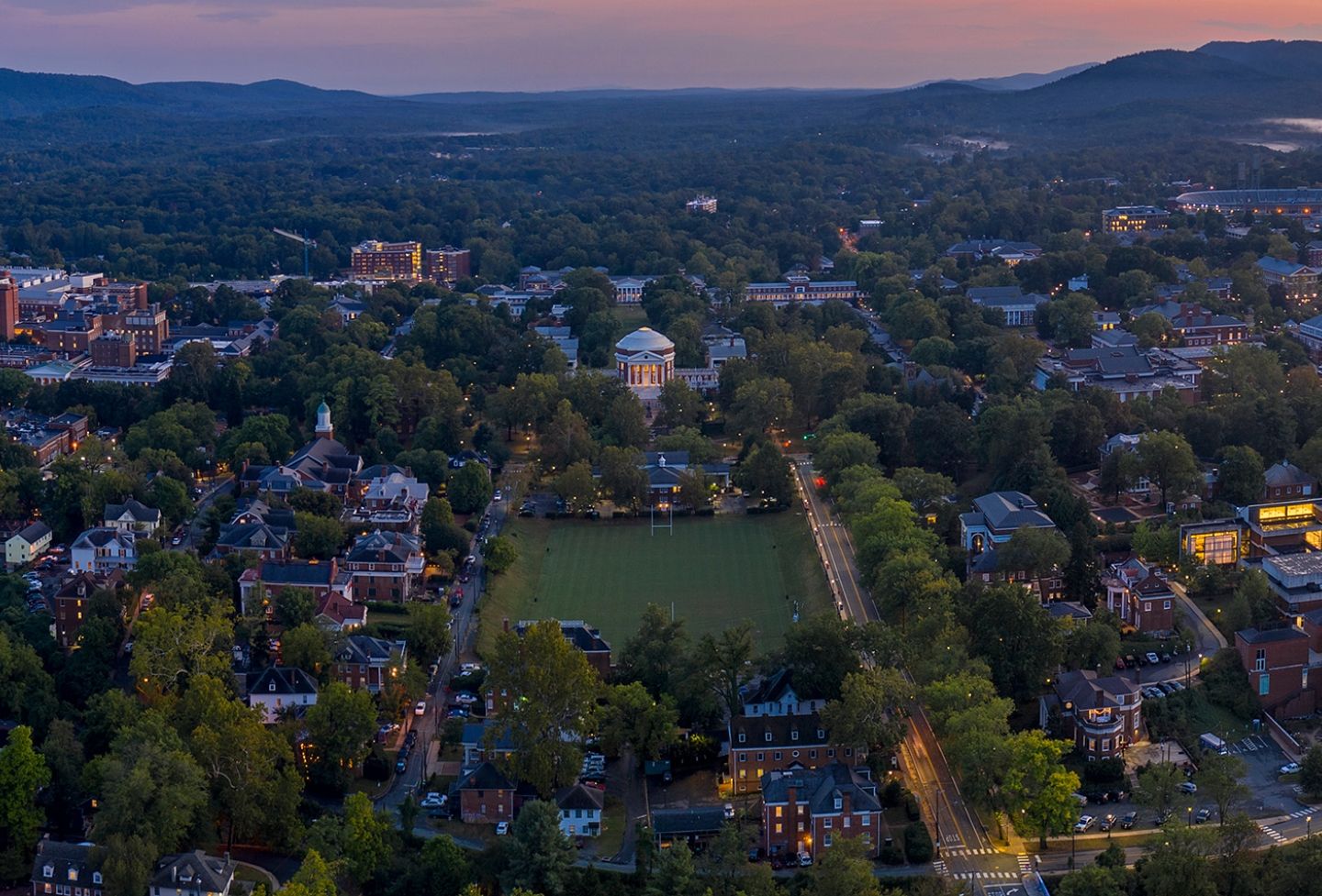 Aerial view of UVA