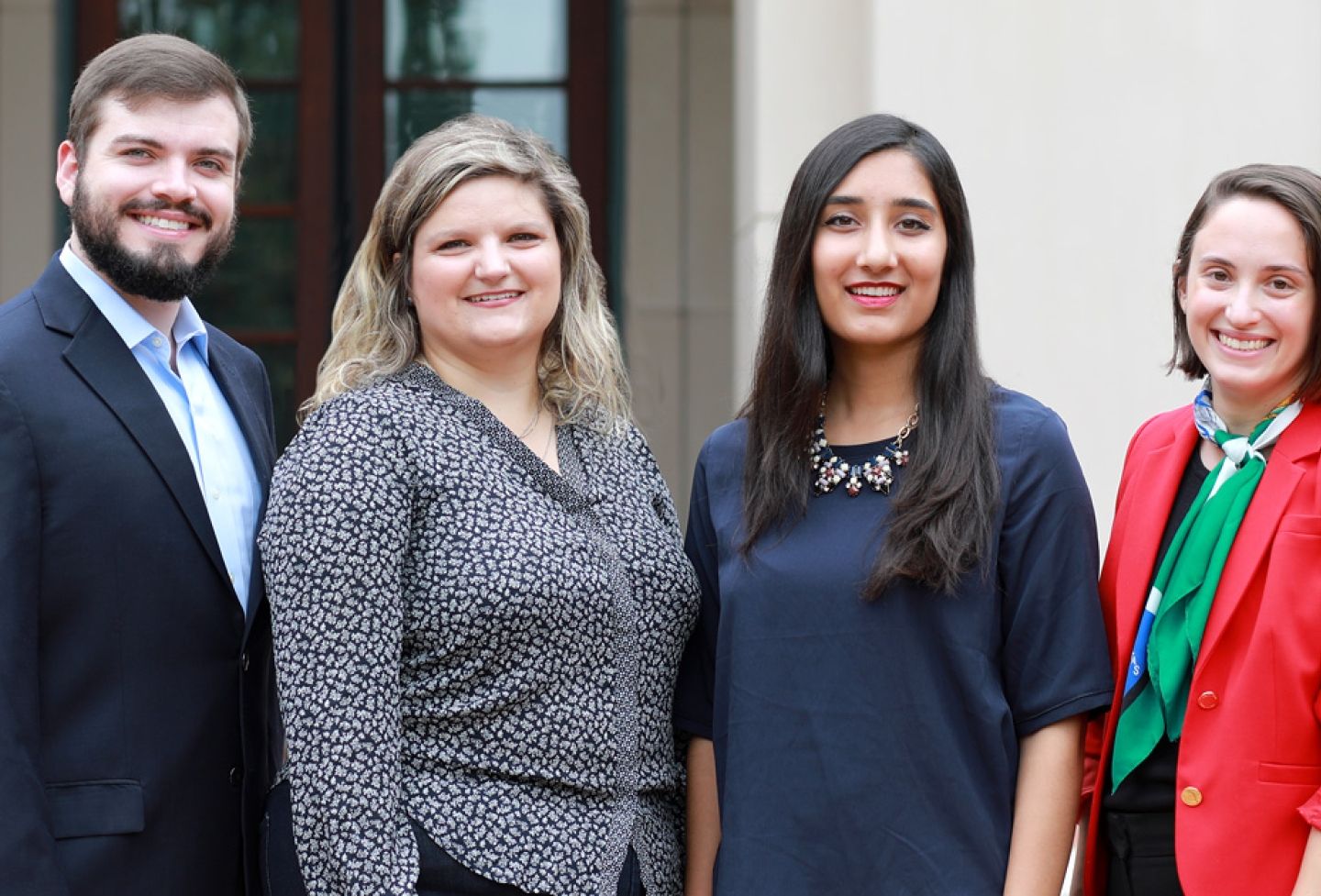 Molly Cain ’20, Manal Cheema ’20, Eleanora Kaloyeropoulou ’20 and Read Mills ’20 were named 2019-2020 Ritter Scholars in August.