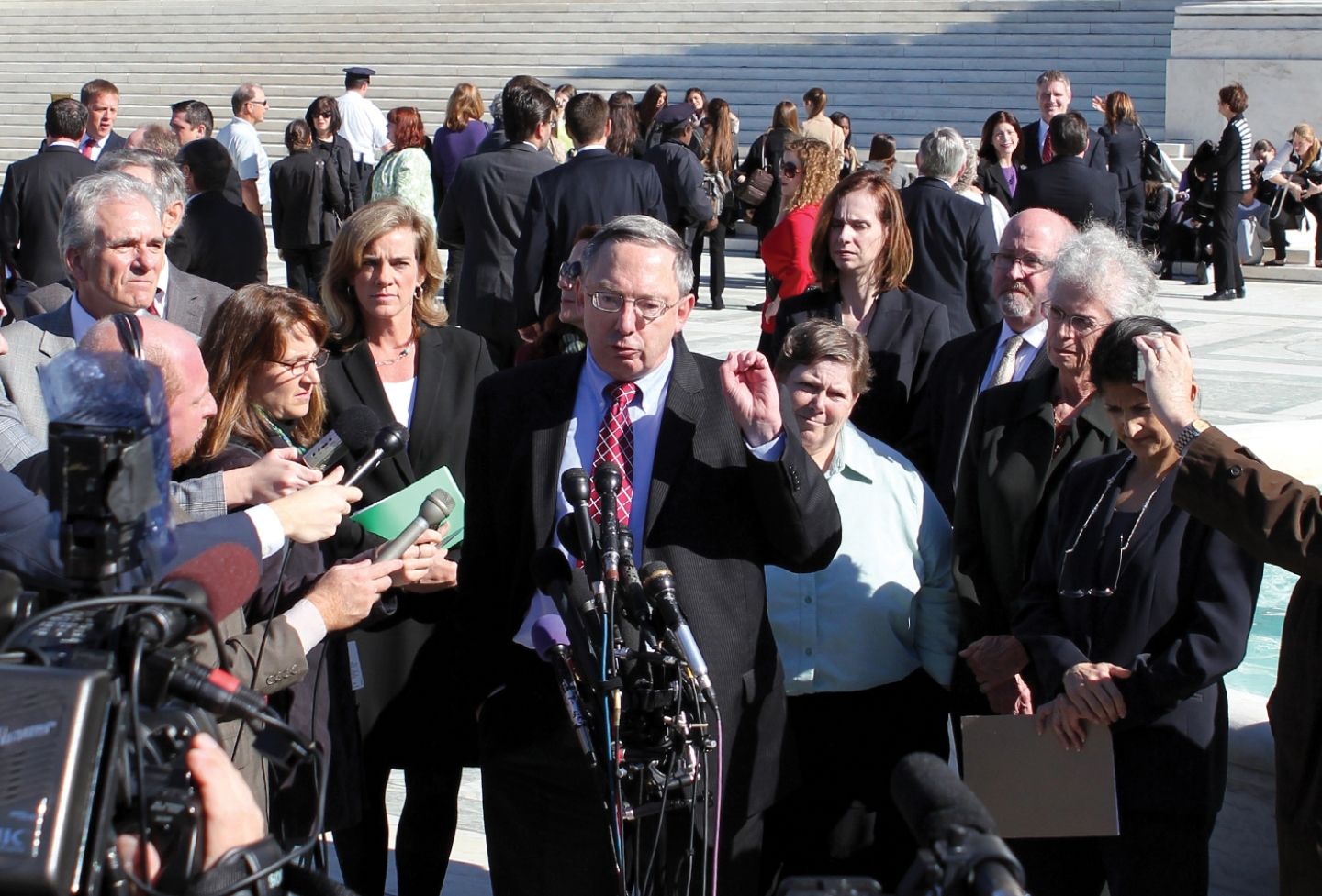 Douglas Laycock and reporters