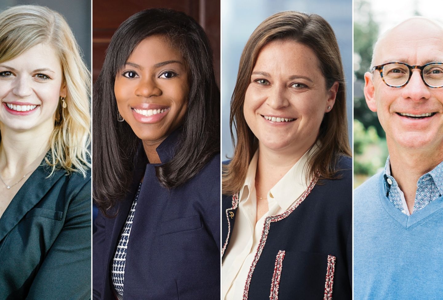 Esther Winne ’13, Akure Ahaghotu Paradis '08, Katherine J. Brennan ’03 and David Hyman ’93