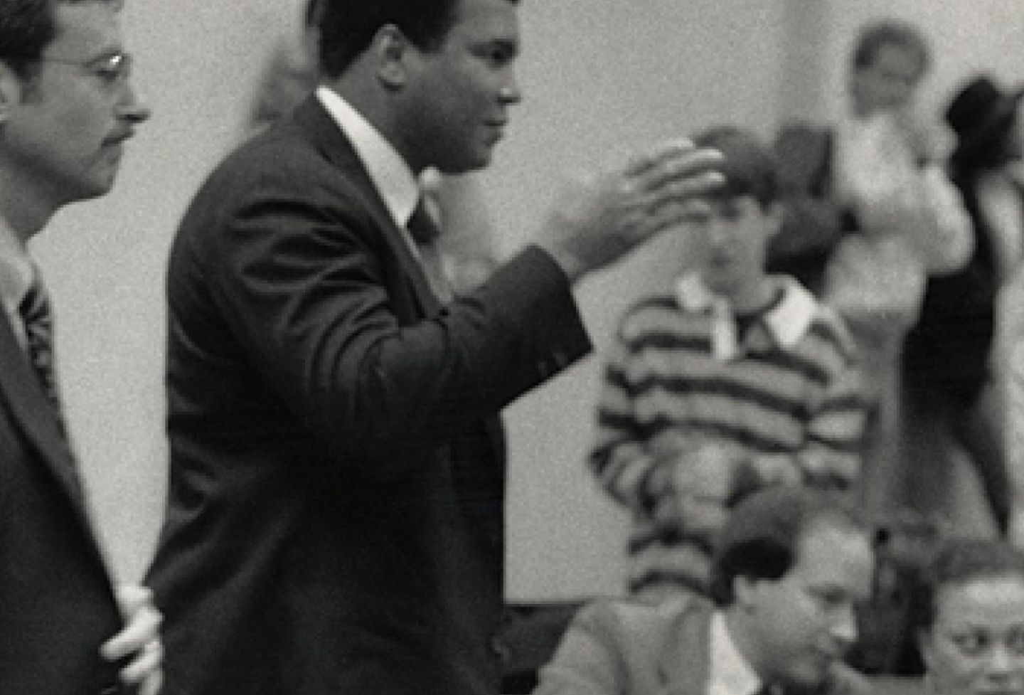 Muhammad Ali in a UVA Law class with Stephen Saltzburg