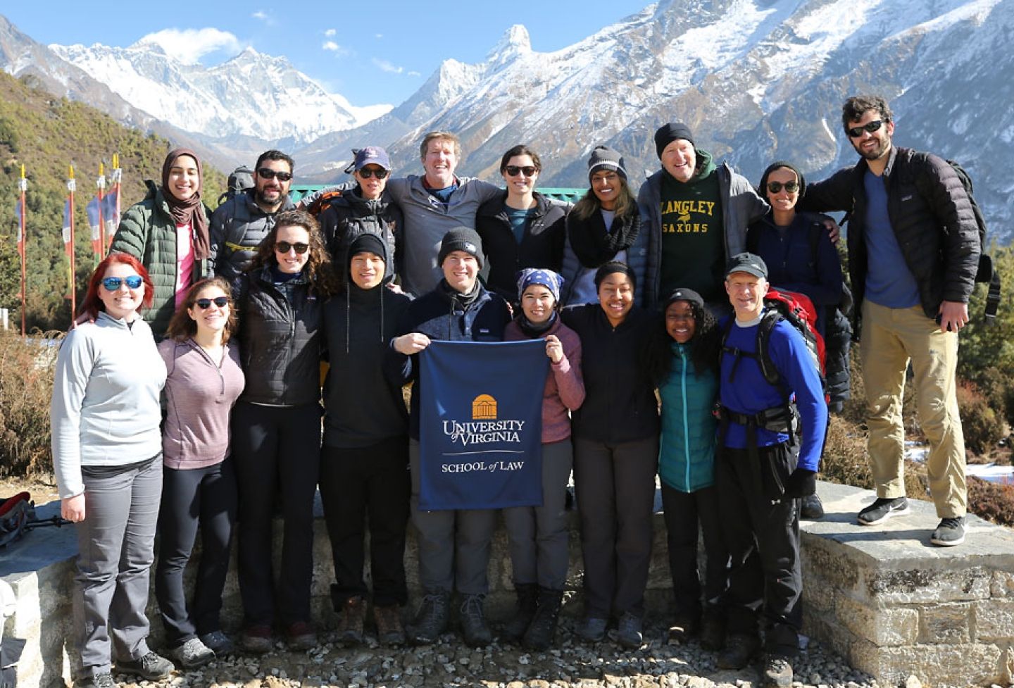 UVA Law students pose during their trek to Nepal
