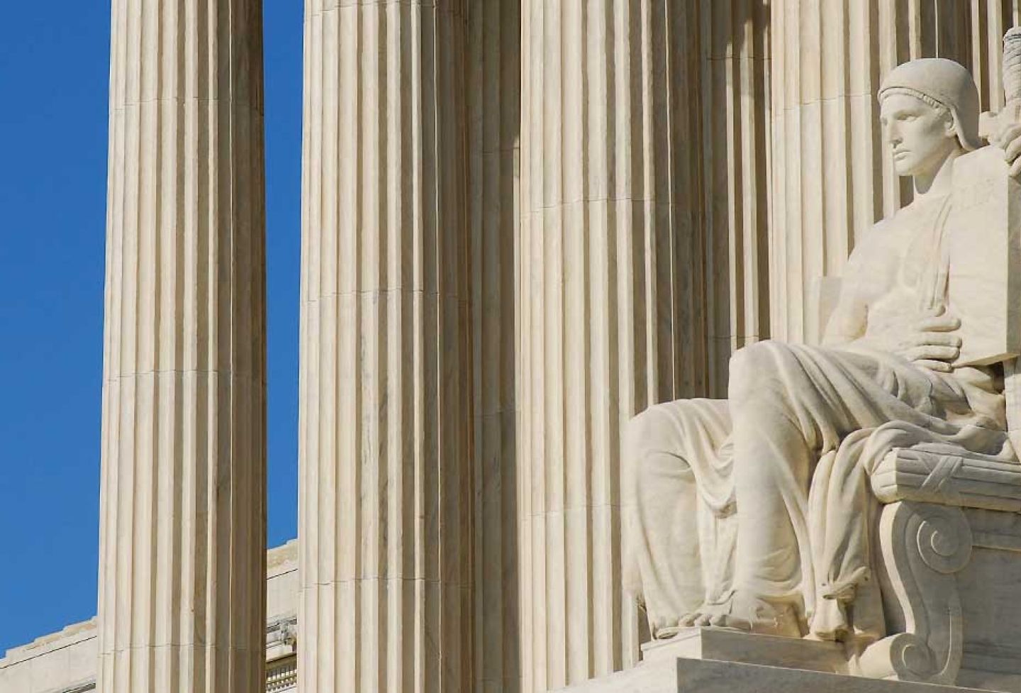 A statue outside the U.S. Supreme Court.