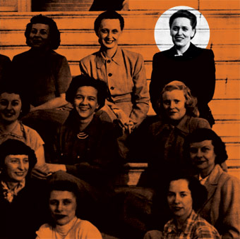 Ruth Taliaferro with her sorority sisters