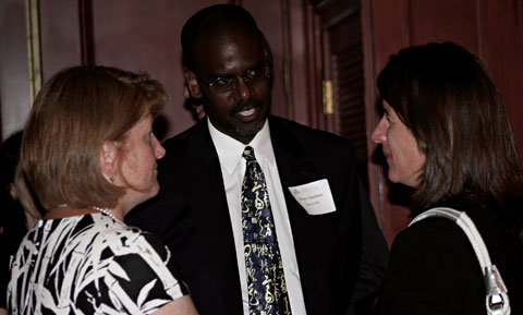 From left: Patricia Merrill ’92, Henry Chambers ’91, and Francine Mathews ‘97
