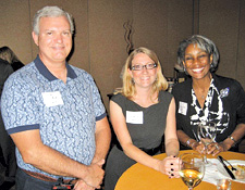 Bob Wilkens ’83, Laura Everett ’02 and Markita Cooper ’82