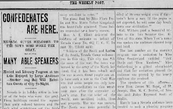 “Confederates Are Here,” The Weekly Post (Nevada, MO), October 2, 1908. 