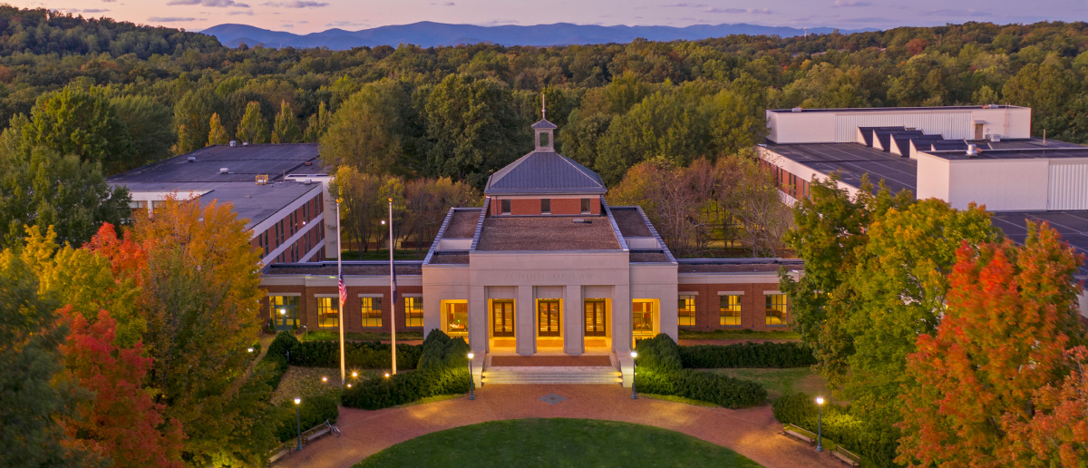 UVA Law School from an aerial view