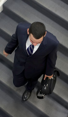 Student going to interview
