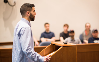 Student practices argument