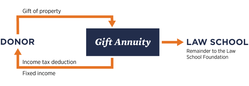 Illustration of immediate charitable gift annuity