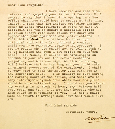 William Minor Lile letter