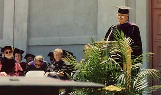 John Merchant speaks at UVA Law commencement in 1994