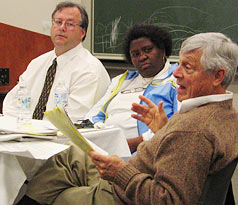 From left, Stu Armstrong, Joy Johnson, and Rich Collins.