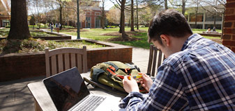 Student at a desk
