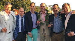 Class of 1998 friends Tim O'Brien, Rob McGlarry, David Chung, Tom Antisdel, Mike Leahy and Mark Robertson